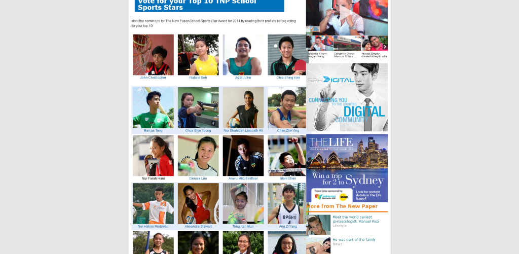 Vote for your Top 10 TNP School Sports Stars  The New Paper